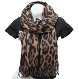 Damen Leopard XXL Schal Lang