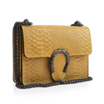 Genuine Leder Chain Handtasche Made In Italy