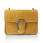 Genuine Leder Chain Handtasche Made In Italy