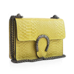 Genuine Leder Chain Handtasche Made In Italy