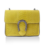 Genuine Leder Chain Handtasche Made In Italy