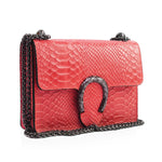 Genuine Leder Chain Handtasche Made In Italy