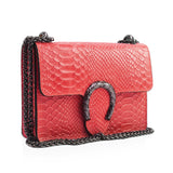 Genuine Leder Chain Handtasche Made In Italy