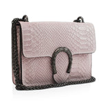 Genuine Leder Chain Handtasche Made In Italy