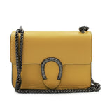 Genuine Leder Chain Handtasche Made In Italy