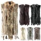 Damen Weste Echtfell Fellweste Winter Pelz Jack