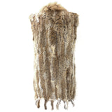 Damen Weste Echtfell Fellweste Winter Pelz Jack