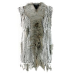 Damen Weste Echtfell Fellweste Winter Pelz Jack