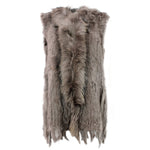 Damen Weste Echtfell Fellweste Winter Pelz Jack