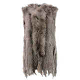 Damen Weste Echtfell Fellweste Winter Pelz Jack