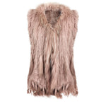 Damen Weste Echtfell Fellweste Winter Pelz Jack