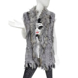 Damen Weste Echtfell Fellweste Winter Pelz Jack