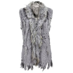 Damen Weste Echtfell Fellweste Winter Pelz Jack