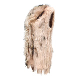 Damen Weste Echtfell Fellweste Winter Pelz Jack