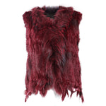 Damen Weste Echtfell Fellweste Winter Mantel Jacke