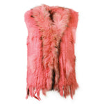 Damen Weste Echtfell Fellweste Winter Mantel Jacke