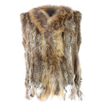 Damen Weste Echtfell Fellweste Winter Mantel Jacke