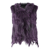 Damen Weste Echtfell Fellweste Winter Mantel Jacke