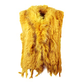 Damen Weste Echtfell Fellweste Winter Mantel Jacke