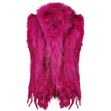 Damen Weste Echtfell Fellweste Winter Mantel Jacke