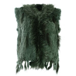 Damen Weste Echtfell Fellweste Winter Mantel Jacke
