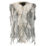 Damen Weste Echtfell Fellweste Winter Mantel Jacke