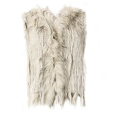 Damen Weste Echtfell Fellweste Winter Mantel Jacke
