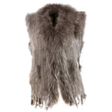 Damen Weste Echtfell Fellweste Winter Mantel Jacke