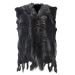 Damen Weste Echtfell Fellweste Winter Mantel Jacke