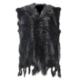 Damen Weste Echtfell Fellweste Winter Mantel Jacke
