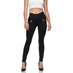 Damen Stretch Hose Skinny Fit Jegging High-Waist Leggings