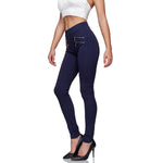 Damen Stretch Hose Skinny Fit Jegging High-Waist Leggings