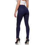 Damen Stretch Hose Skinny Fit Jegging High-Waist Leggings