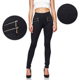 Damen Stretch Hose Skinny Fit Jegging High-Waist Leggings