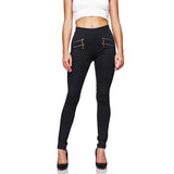 Damen Stretch Hose Skinny Fit Jegging High-Waist Leggings