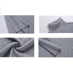 Damen Pullover Langarm Rollkragenpullover