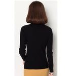 Damen Pullover Langarm Rollkragenpullover