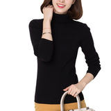 Damen Pullover Langarm Rollkragenpullover