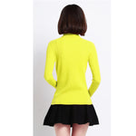 Damen Pullover Langarm Rollkragenpullover