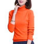 Damen Pullover Langarm Rollkragenpullover