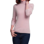 Damen Pullover Langarm Rollkragenpullover