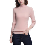 Damen Pullover Langarm Rollkragenpullover