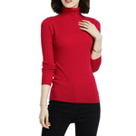 Damen Pullover Langarm Rollkragenpullover