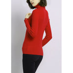 Damen Pullover Langarm Rollkragenpullover