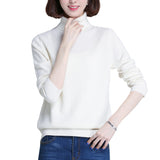 Damen Pullover Langarm Rollkragenpullover
