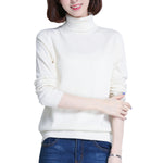 Damen Pullover Langarm Rollkragenpullover