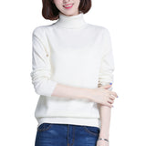 Damen Pullover Langarm Rollkragenpullover