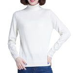 Damen Pullover Langarm Rollkragenpullover