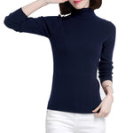 Damen Pullover Langarm Rollkragenpullover