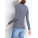 Damen Pullover Langarm Rollkragenpullover